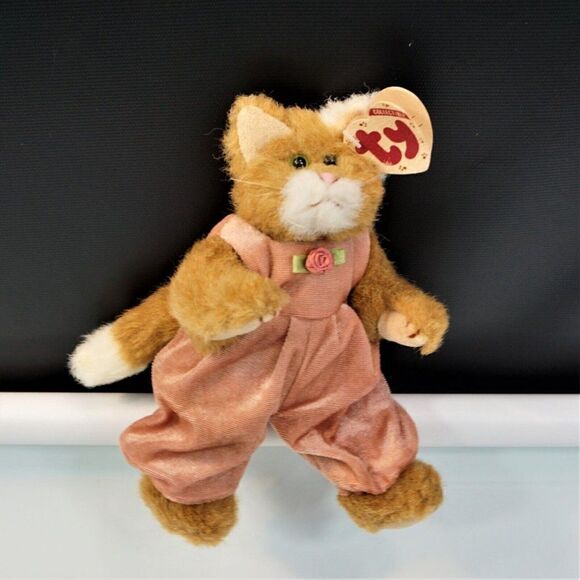 1993 TY Beanie Babies Pouncer Cat Retired Vintage Attic Treasures Collection - Picture 1 of 7